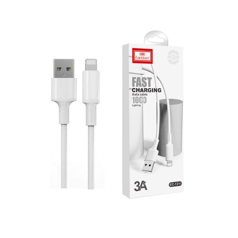 Καλώδιο Φόρτισης Και Μεταφοράς Δεδομένων USB Για Iphone Earldom EC-131i Lighting 3A 1 Τεμάχιο