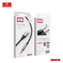Καλώδιο Ήχου Πλεξούδα Aux 3.5mm Σε Type-C Earldom ET-AUX61 1m 1 Τεμάχιο