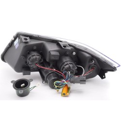 Μπροστινά Φανάρια Set Για Bmw 3 E90 / E91 05-08 G60 Look 3D DRL & Led Φλας Μαύρα H7/H1 Reliable Auto Parts