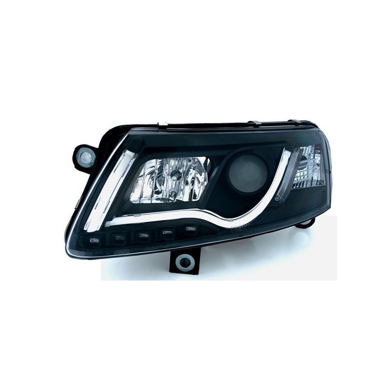 Φανάρια εμπρός led lightbar για Audi A6 4F (2004-2008) , με λάμπες (H7/Η1) - σετ 2τμχ.