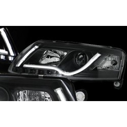 Φανάρια εμπρός led lightbar για Audi A6 4F (2004-2008) , με λάμπες (H7/Η1) - σετ 2τμχ.