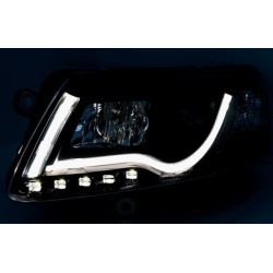 Φανάρια εμπρός led lightbar για Audi A6 4F (2004-2008) , με λάμπες (H7/Η1) - σετ 2τμχ.
