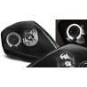 Φανάρια εμπρός angel eyes για Mitsubishi Eclipse (2000-2005) - black , με λάμπες (Η1) - σετ 2τμχ.