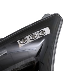 Φανάρια εμπρός angel eyes για Toyota Land Cruiser 120 (2003-2009) - μαύρα , με λάμπες (Η7) - σετ 2τμχ.