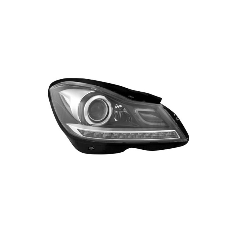 Φανάρια εμπρός led lightbar για Mercedes C-CLASS W204 (2011+) , με λάμπες (Η1) - σετ 2τμχ.