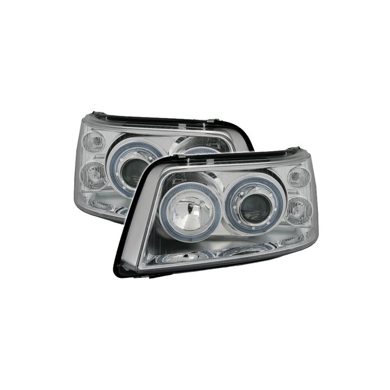 Φανάρια εμπρός angel eyes για Vw Transporter T5 (2003-2009) , χωρίς λάμπες (Η7) - σετ 2τμχ.