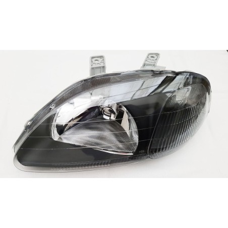 Φανάρια εμπρός για Honda Civic (1996-1998) - μαύρα JDM , χωρίς λάμπες (Η4) - σετ 2 τμχ.