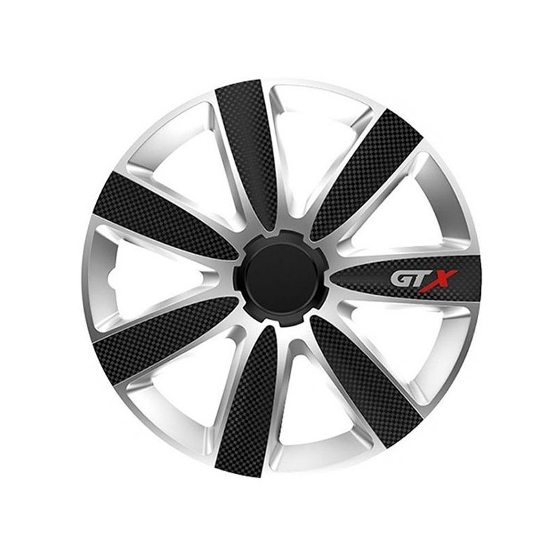 Τάσια αυτοκινήτου GTX CARBON Black/Silver  - 16" - Μαύρο / Ασημί - 4 τμχ.