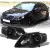 Φανάρια εμπρός για Vw Passat B6 (2005-2010) - μαύρα , χωρίς λάμπες (Η7) - σετ 2τμχ.