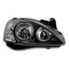 Φανάρια εμπρός angel eyes για Opel Corsa C(2001-2006) - μαύρα , χωρίς λάμπες (Η7) - σετ 2τμχ.