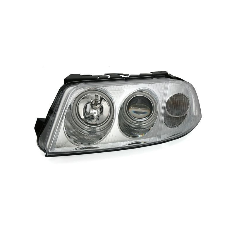 Φανάρια εμπρός angel eyes για Vw Passat B5.5 (2001-2005) - chrome , με λάμπες (Η1) - σετ 2τμχ.