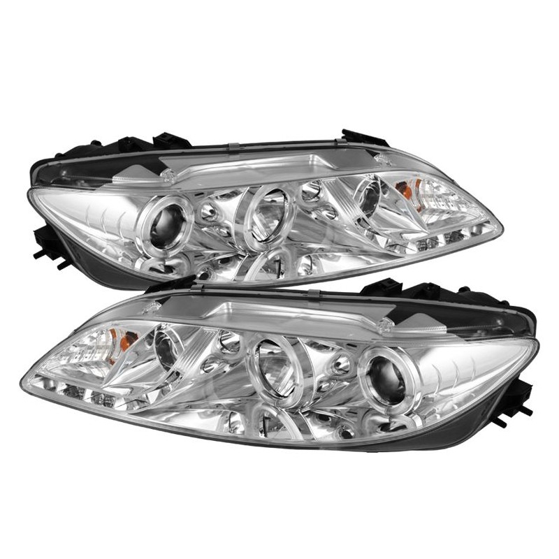 Φανάρια εμπρός led angel eyes για Mazda 6 (2002-2008) , με λάμπες (Η1) - σετ 2τμχ.