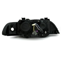 Φανάρια εμπρός angel eyes για BMW E39 (1995-2003) - μαύρα , με λάμπες (Η7) - σετ 2τμχ.