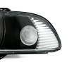 Φανάρια εμπρός angel eyes για BMW E39 (1995-2003) - μαύρα , με λάμπες (Η7) - σετ 2τμχ.