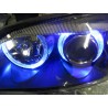 Φανάρια εμπρός angel eyes για BMW E39 (1995-2003) - μαύρα , με λάμπες (Η7) - σετ 2τμχ.