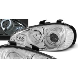 Φανάρια εμπρός angel eyes για Mazda MX 3 (1991-1998) , με λάμπες (Η1) - σετ 2τμχ.