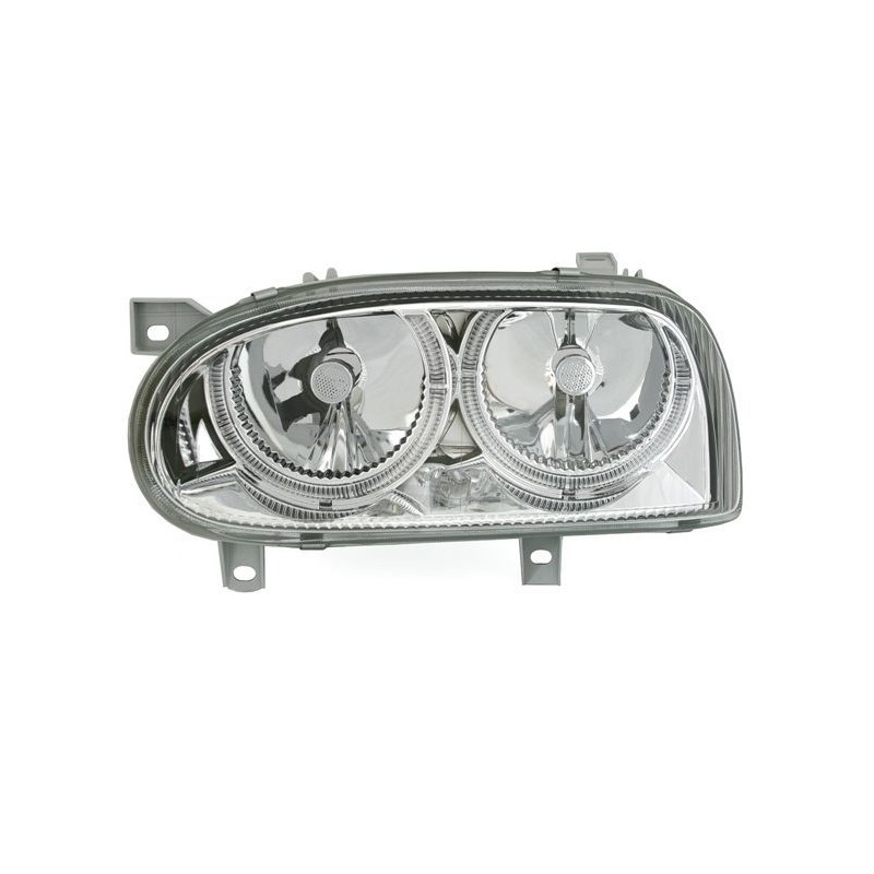 Φανάρια εμπρός angel eyes για Vw Golf 3 R32 design - chrome ,  χωρίς  λάμπες (Η 7 ) - σετ 2τμχ.