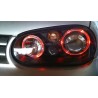 Φανάρια εμπρός angel eyes για Vw Golf 3 R32 design - chrome ,  χωρίς  λάμπες (Η 7 ) - σετ 2τμχ.