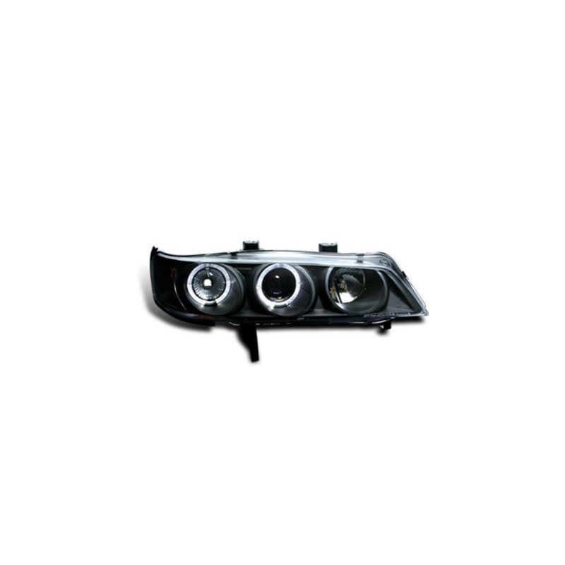 Φανάρια εμπρός angel eyes για Honda Accord (1994-1997) USA , μαύρα , με λάμπες (Η1) - σετ 2τμχ.