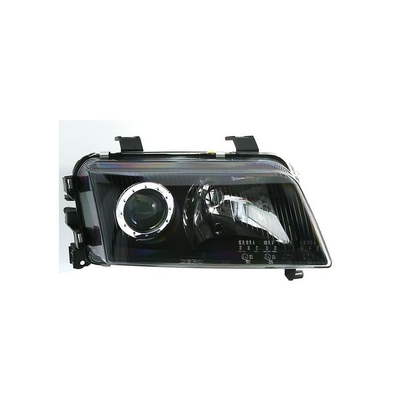 Φανάρια εμπρός για Audi A4 (1995-1999) - μαύρα , χωρίς λάμπες (Η7) - σετ 2τμχ.