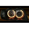 Φανάρια εμπρός angel eyes για Audi A3 (1996-2000) -μαύρα , χωρίς λάμπες (Η7) - σετ 2τμχ.