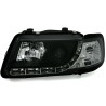 Φανάρια εμπρός led για Audi A3 (1996-2000) - μαύρα , με λάμπες (Η1) - σετ 2τμχ.