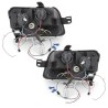 Φανάρια εμπρός led για Fiat Panda (2003-2009) - chrome , με λάμπες (Η1) - σετ 2τμχ.