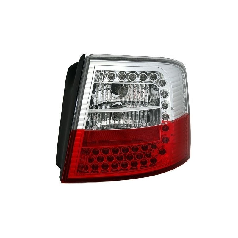 Πίσω φανάρια led για Audi A6 combi (1997-2004) - chrome - σετ 2τμχ.