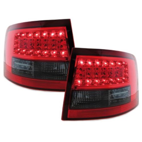 Πίσω φανάρια led για Audi A6 combi (1997-2004) - φιμέ / κόκκινα - σετ 2τμχ.