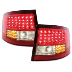 Πίσω φανάρια led για Audi A6 combi (1997-2004) - φιμέ / κόκκινα - σετ 2τμχ.