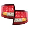 Πίσω φανάρια led για Audi A6 combi (1997-2004) - φιμέ / κόκκινα - σετ 2τμχ.