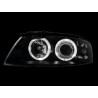 Φανάρια εμπρός angel eyes για Audi A3 (2003-2008) - μαύρα , χωρίς λάμπες (Η7) - σετ 2τμχ.