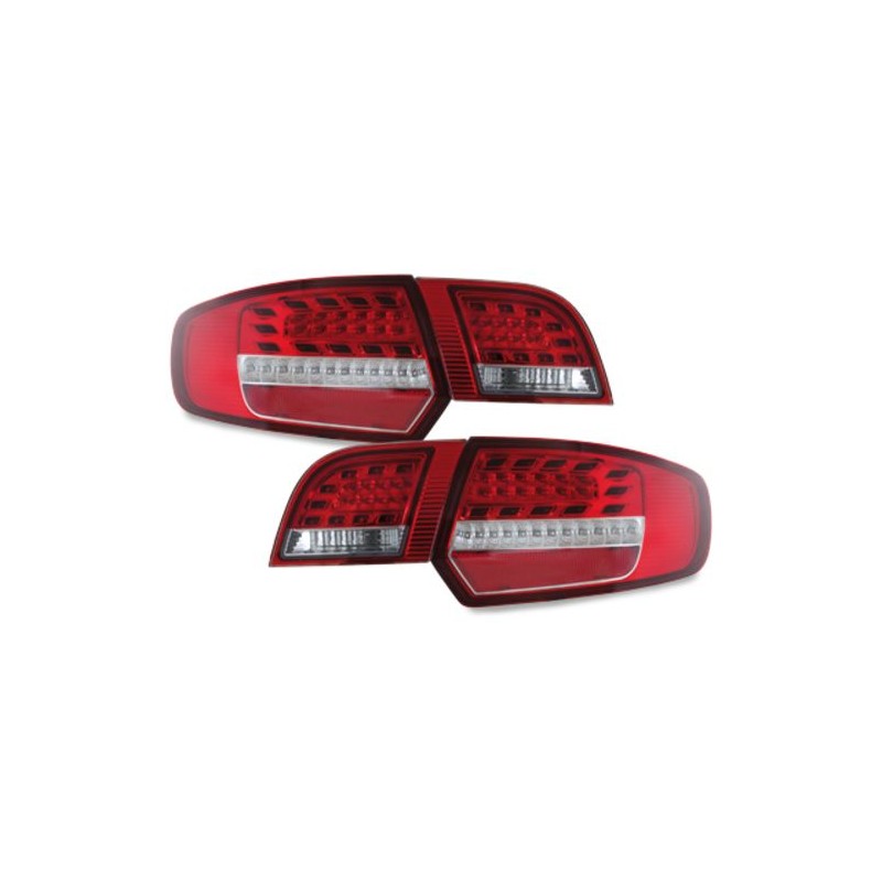 Πίσω φανάρια led για Audi A3 Sportback (2003-2008) - κόκκινα - σετ 2τμχ.