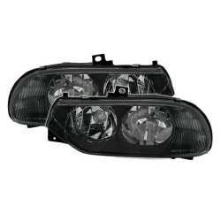 Φανάρια εμπρός για Alfa Romeo 156(1997-2003) - μαύρα , χωρίς λάμπες (Η7) - σετ 2τμχ.
