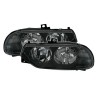 Φανάρια εμπρός για Alfa Romeo 156(1997-2003) - μαύρα , χωρίς λάμπες (Η7) - σετ 2τμχ.