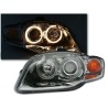 Φανάρια εμπρός angel eyes για Audi A4 (2004-2008) - chrome , χωρίς λάμπες (Η7) - σετ 2τμχ.