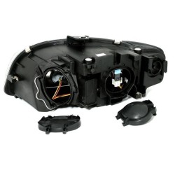 Φανάρια εμπρός led για Audi A4 B7 (2004-2008) - chrome , με λάμπες (Η9) - σετ 2τμχ.