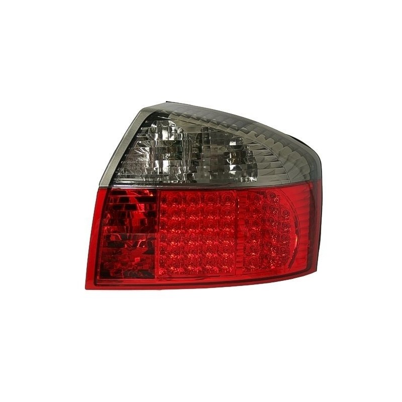 Πίσω φανάρια led για Audi A4 (2001-2004) - κόκκινα /chrome φιμέ - σετ 2τμχ.
