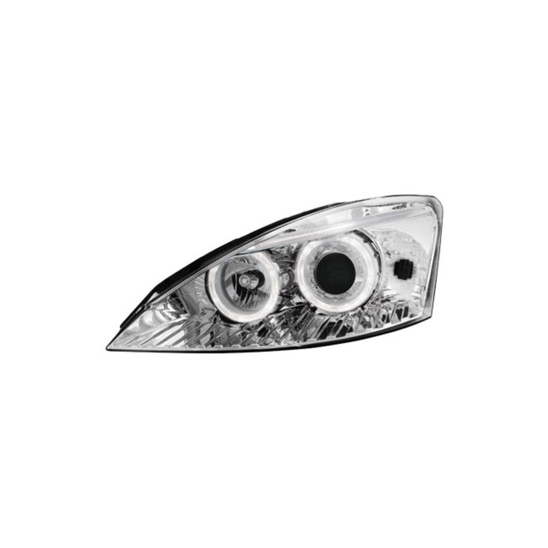 Φανάρια εμπρός angel eyes για Ford Focus (2001-2004) - chrome , χωρίς λάμπες (Η7) - σετ 2τμχ.