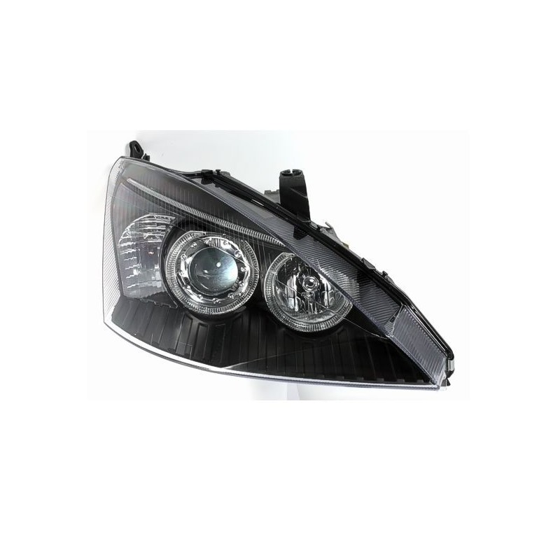 Φανάρια εμπρός angel eyes για Ford Focus (1998-2001) - μαύρα , χωρίς λάμπες (Η7) - σετ 2τμχ.
