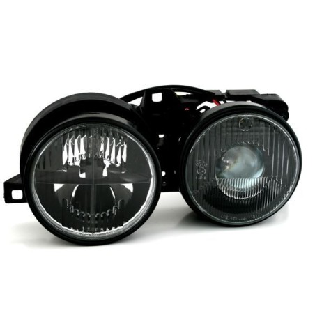 Φανάρια εμπρός για BMW E30 (1982-1994) - μαύρα , χωρίς λάμπες (Η7) - σετ 2τμχ.