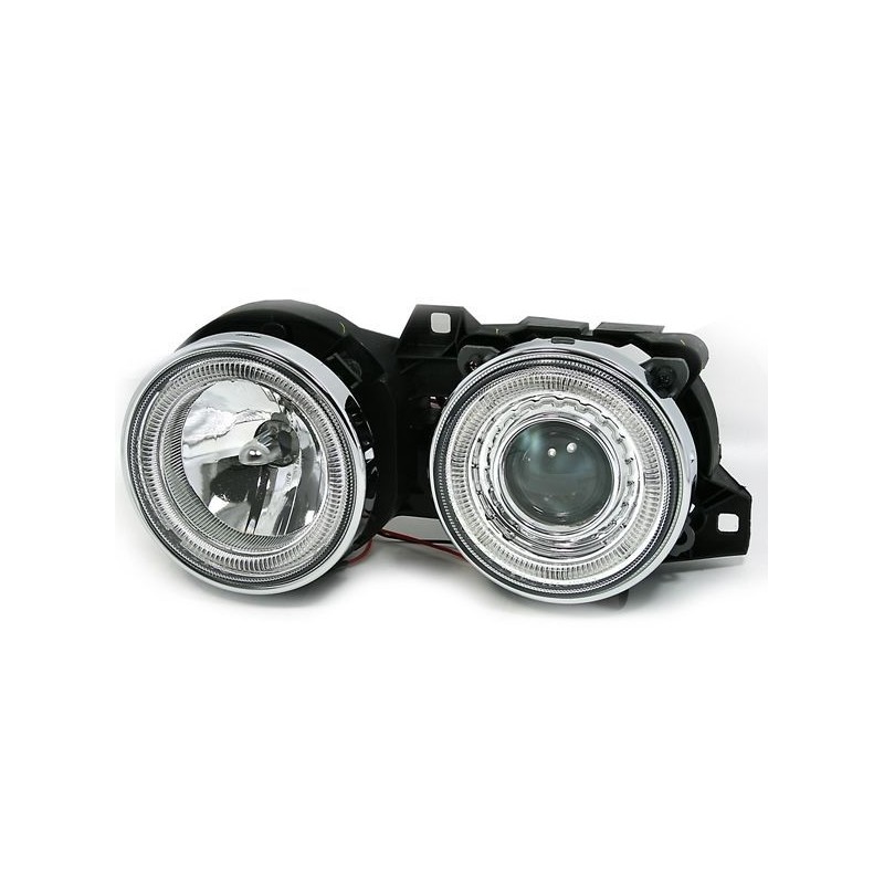 Φανάρια εμπρός για BMW E30 (1987-1990) - chrome , χωρίς λάμπες (Η7) - σετ 2τμχ.