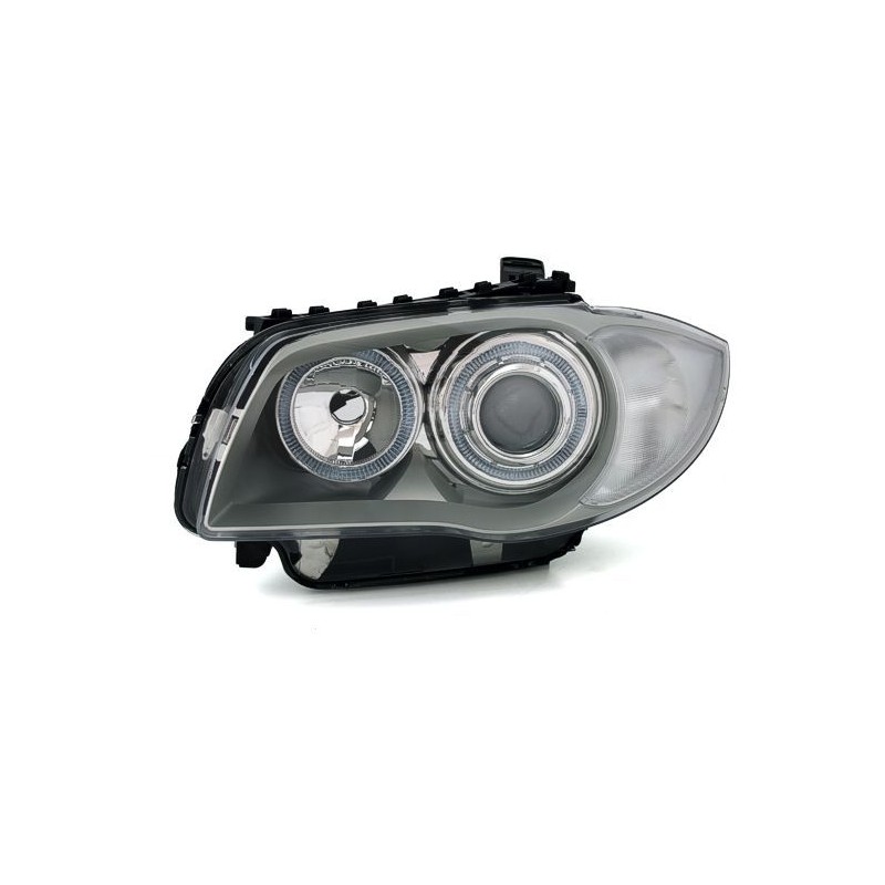 Φανάρια εμπρός angel eyes για BMW E87 (2004-2011) - chrome , χωρίς λάμπες (Η7) - σετ 2τμχ.