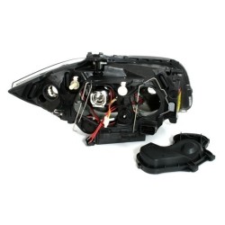 Φανάρια εμπρός angel eyes για BMW E87 / E81 / E82 (2004-2011) - μαύρα , χωρίς λάμπες (Η7) - σετ 2τμχ.
