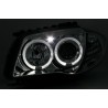 Φανάρια εμπρός angel eyes για BMW E87/Ε81 (2004-2011) - chrome , με λάμπες (Η1) - σετ 2τμχ.