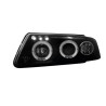 Φανάρια εμπρός angel eyes για Vw Passat 3Β/B5 (1997-2000) - black , με λάμπες (Η1) - σετ 2τμχ.