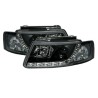 Φανάρια εμπρός led για Vw Passat 3Β/B5 (1997-2000) - μαύρα , με λάμπες (Η1) - σετ 2τμχ.