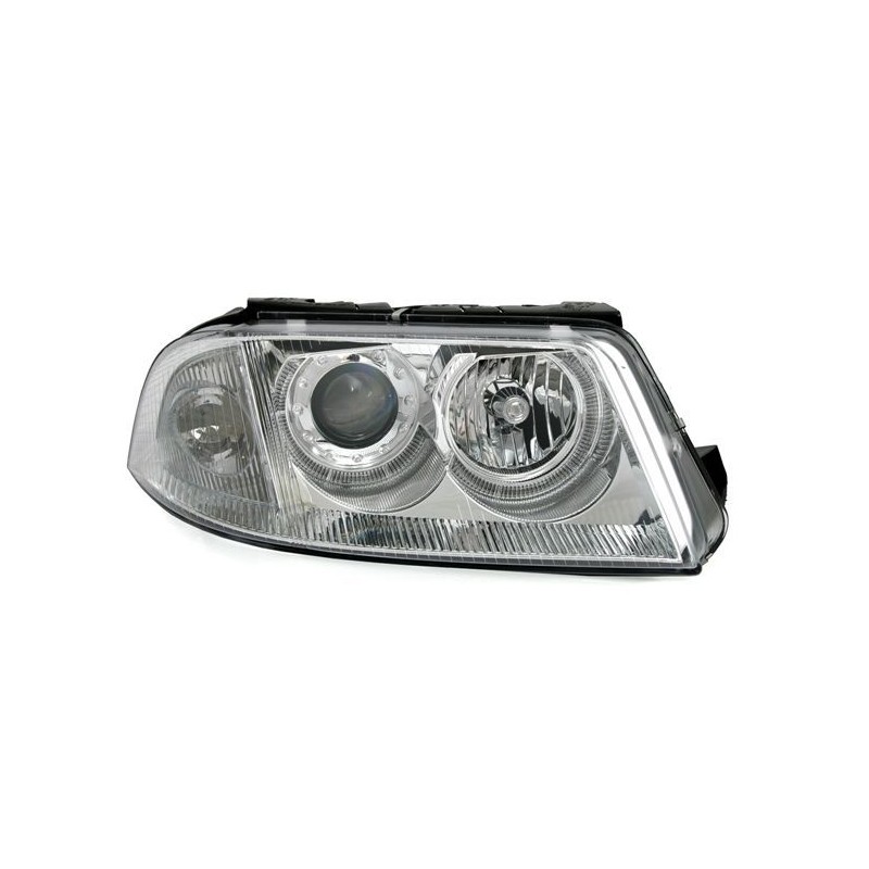 Φανάρια εμπρός angel eyes για Vw Passat B5.5 (2001-2005) - chrome , χωρίς λάμπες (Η7) - σετ 2τμχ.