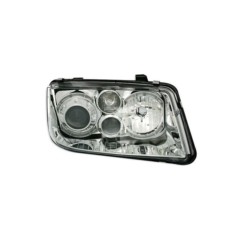 Φανάρια εμπρός angel eyes για Vw Bora - chrome , χωρίς λάμπες (Η7) - σετ 2τμχ.