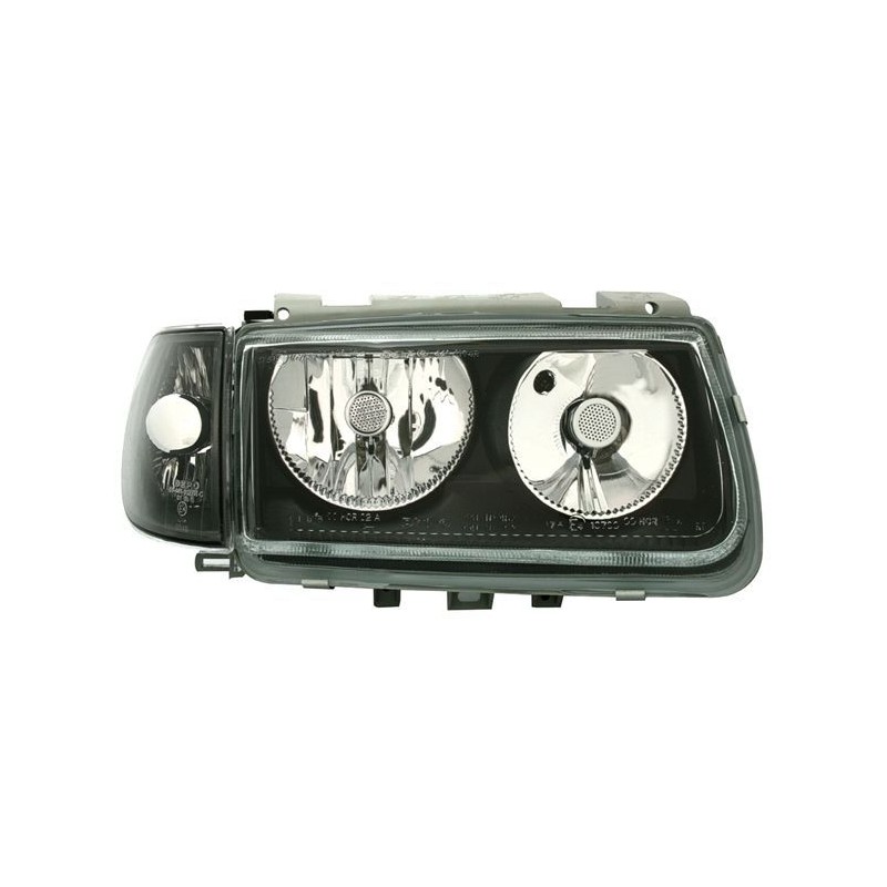 Φανάρια εμπρός για Vw Polo 6N (1994-1999) - μαύρα , χωρίς λάμπες (Η7) - σετ 2τμχ.